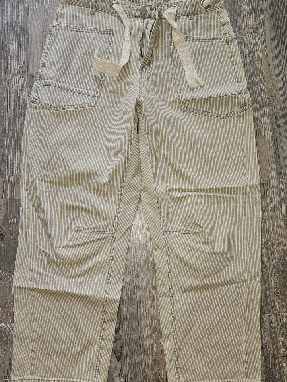 Women's Striped Barrel Jeans